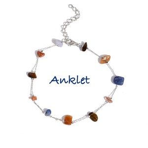 Multicolored & Tiger’s Eye Stones Anklet